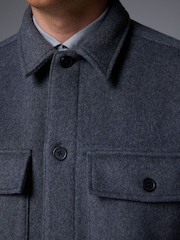 Grau - Signature Wool Blend Shacket with Cashmere - Bild 5 von 10