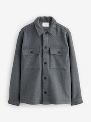 Grau - Signature Wool Blend Shacket with Cashmere - Bild 6 von 10