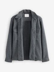 Grau - Signature Wool Blend Shacket with Cashmere - Bild 7 von 10