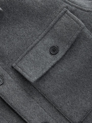 Grau - Signature Wool Blend Shacket with Cashmere - Bild 8 von 10