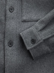 Grau - Signature Wool Blend Shacket with Cashmere - Bild 9 von 10