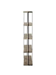 Pacific Grey Concrete Effect Wood and Iron 5 Shelf Unit - Image 4 of 6