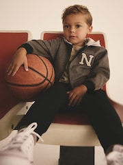 Brown and Black Check Hooded Bomber Jacket & Utility Joggers Set (3mths-7yrs) - Image 2 of 4