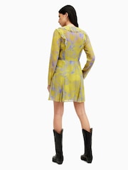 AllSaints Green Lini Inspiral Dress - Image 2 of 6