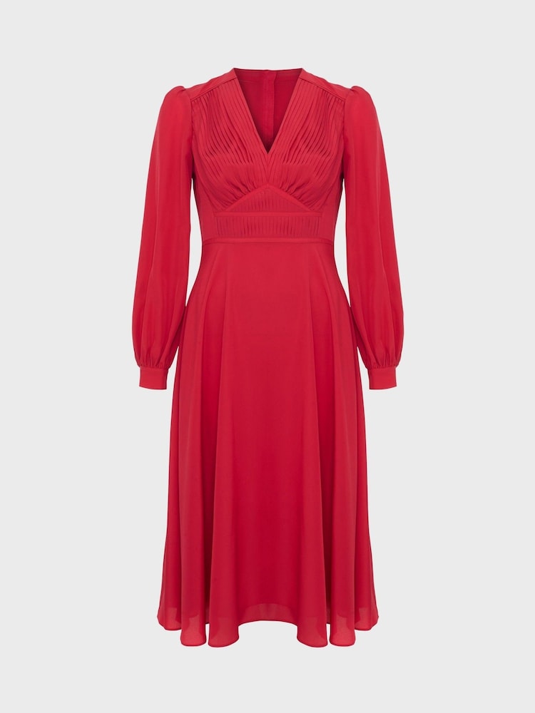 Hobbs Pink Adrianna Midi Dress - Image 4 of 4