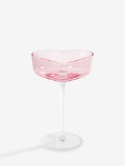 Set of 2 Pink Heart Champagne Saucer - Image 4 of 4