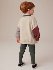 Stone Fox Colourblock Sweatshirt and Leggings Set (3mths-7yrs) - Image 3 of 7