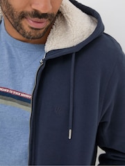 FatFace Navy Fleece Hoodie - Image 3 of 4