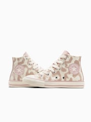 Converse Cream Junior Chuck Taylor Leopard Print Trainers - Image 4 of 7
