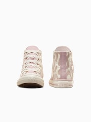Converse Cream Junior Chuck Taylor Leopard Print Trainers - Image 5 of 7