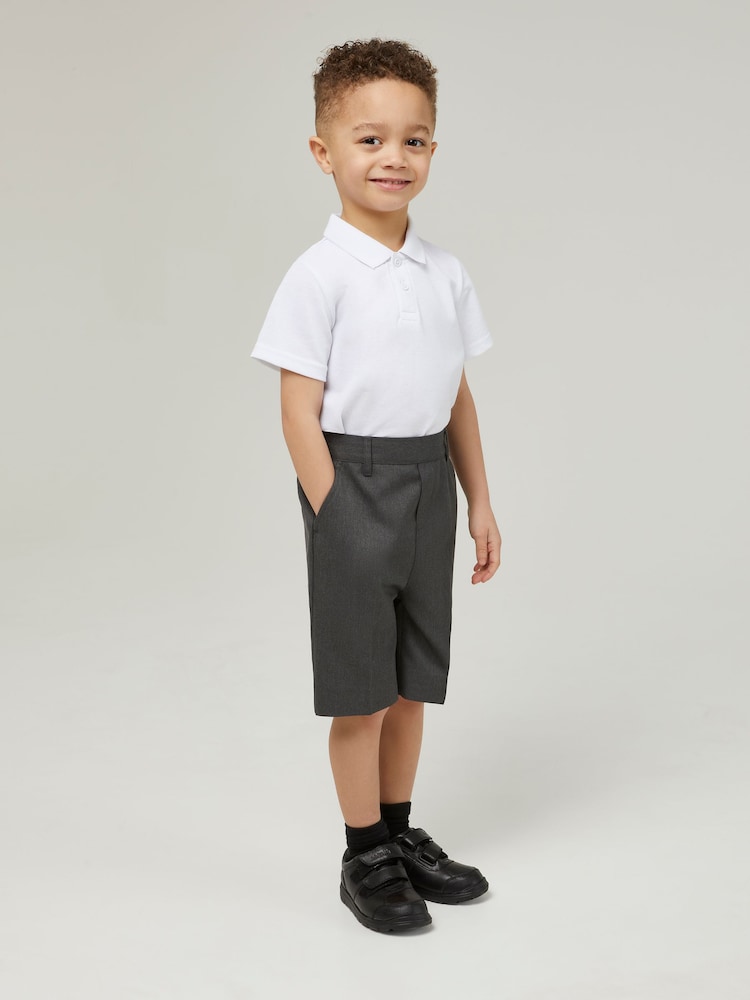Trutex Junior Jungen Schul-Shorts mit schmalem Beinschnitt im 2er-Pack, Grau - Bild 2 von 5 Trutex Junior Jungen Schul-Shorts mit schmalem Beinschnitt im 2er-Pack, Grau - Bild 2 von 5