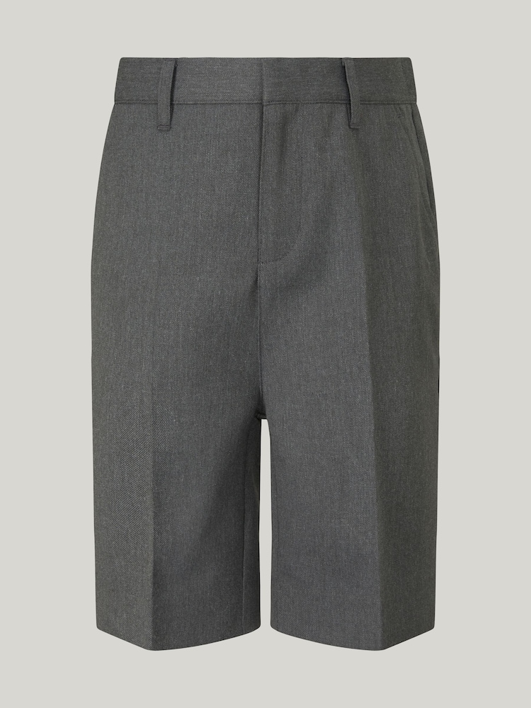 Trutex Junior Boys Slim Leg Grey 2 Pack School Shorts - Image 4 of 5