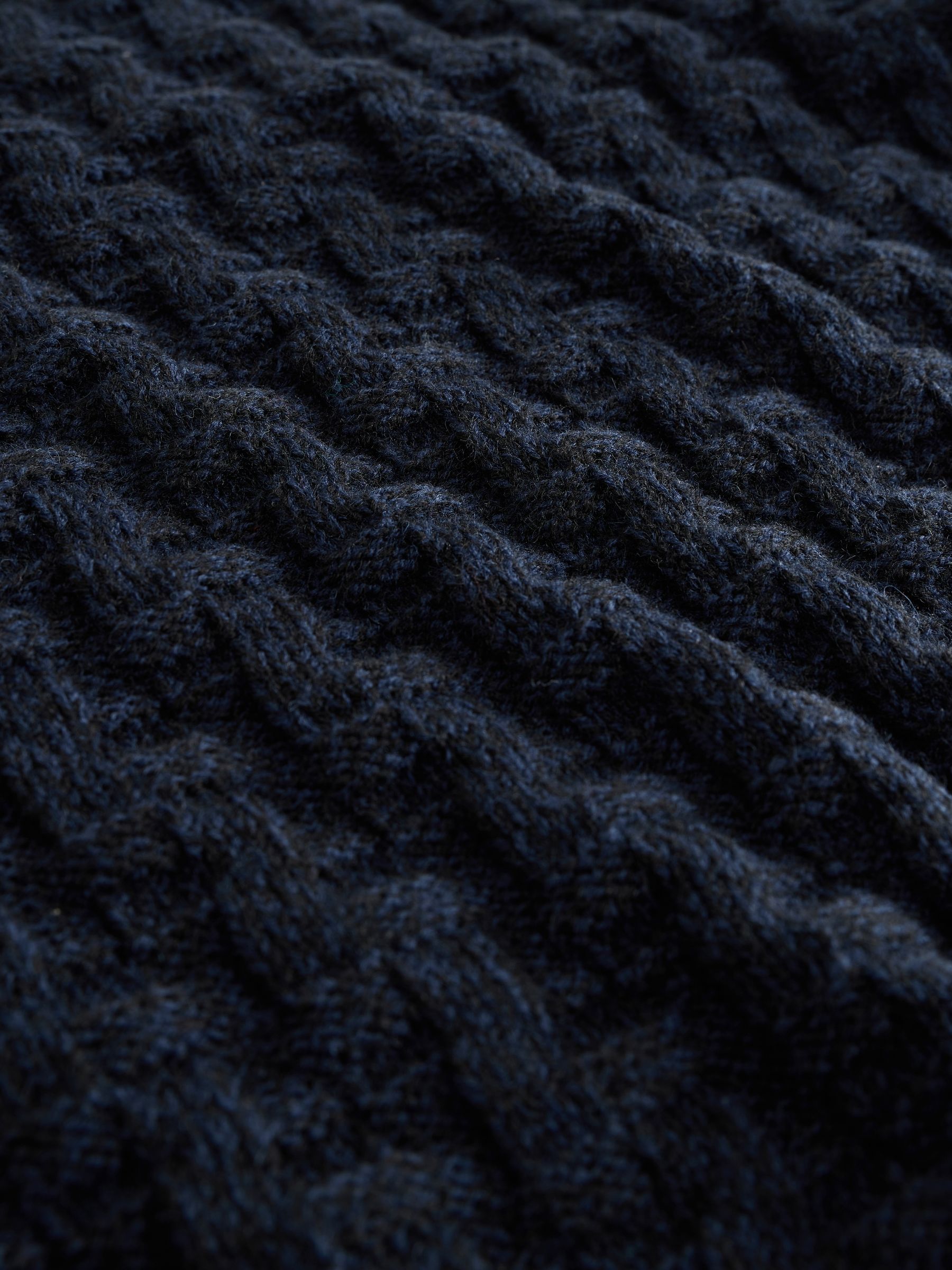 Chunky Wool Knit Star Jumper - Charcoal & Light Grey