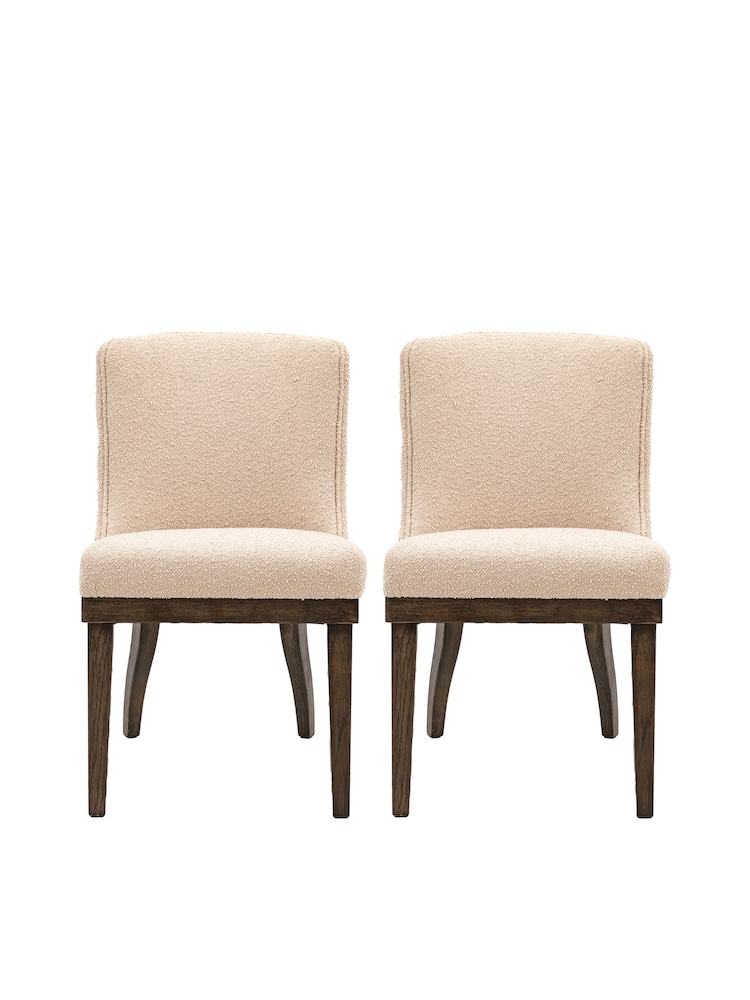 Gallery Home Set of 2 Taupe Cream Kenneth Dining Chairs - Image 1 of 3