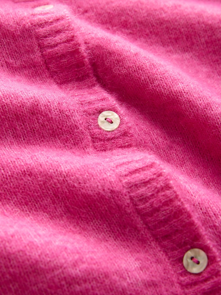 Felroze - Soft Touch Button Through Knitted Cardigan with Alpaca - Image 6 of 7