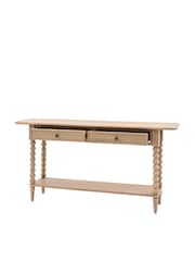 Gallery Home Natural Alston 2 Drawer Console Table - Image 5 of 7