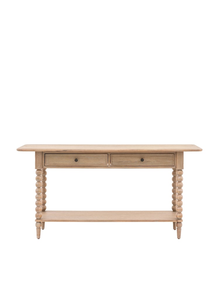 Gallery Home Natural Alston 2 Drawer Console Table - Image 7 of 7