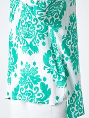 Roman Green Textured Paisley Print Tunic Top - Image 5 of 5