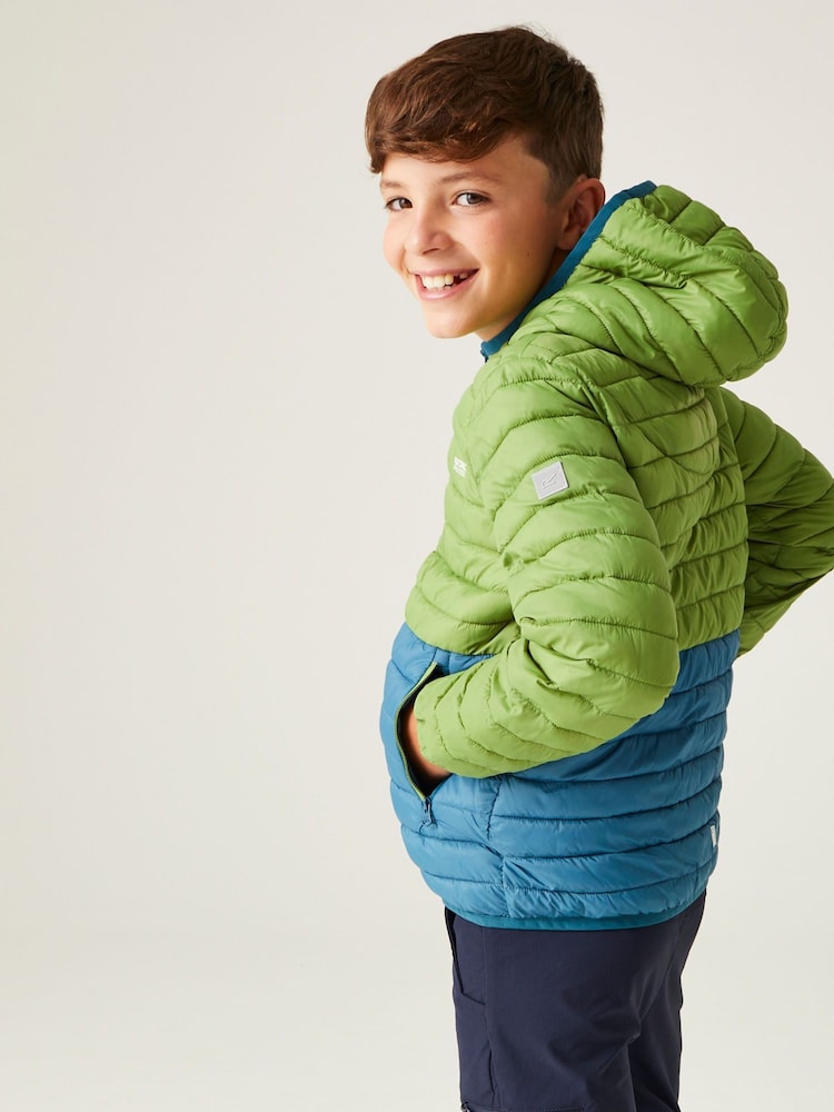 Regatta Light Blue Kids Hooded Hillpack III Padded Jacket - Image 2 of 9