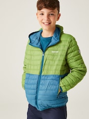 Regatta Light Blue Kids Hooded Hillpack III Padded Jacket - Image 3 of 9