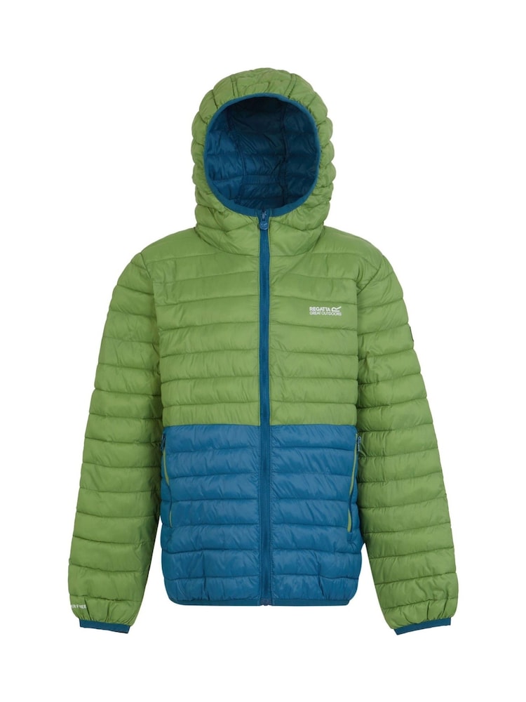 Regatta Light Blue Kids Hooded Hillpack III Padded Jacket - Image 7 of 9