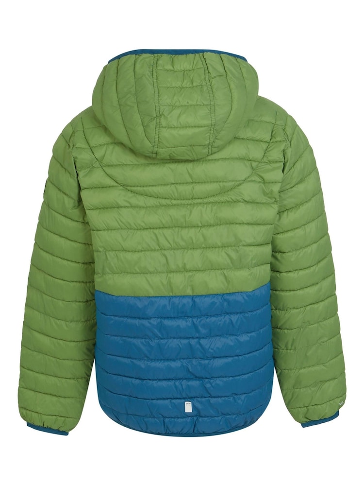 Regatta Light Blue Kids Hooded Hillpack III Padded Jacket - Image 8 of 9