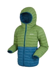 Regatta Light Blue Kids Hooded Hillpack III Padded Jacket - Image 9 of 9