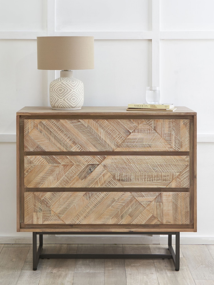 Pacific Natural Marca Acacia Wood Chest of Drawers - Image 1 of 6