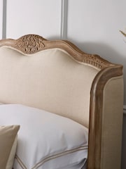 Feather & Black Natural Versailles Upholstered Linen Bed - Image 2 of 3