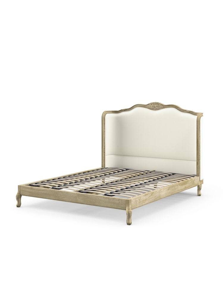 Feather & Black Natural Versailles Upholstered Linen Bed - Image 3 of 3