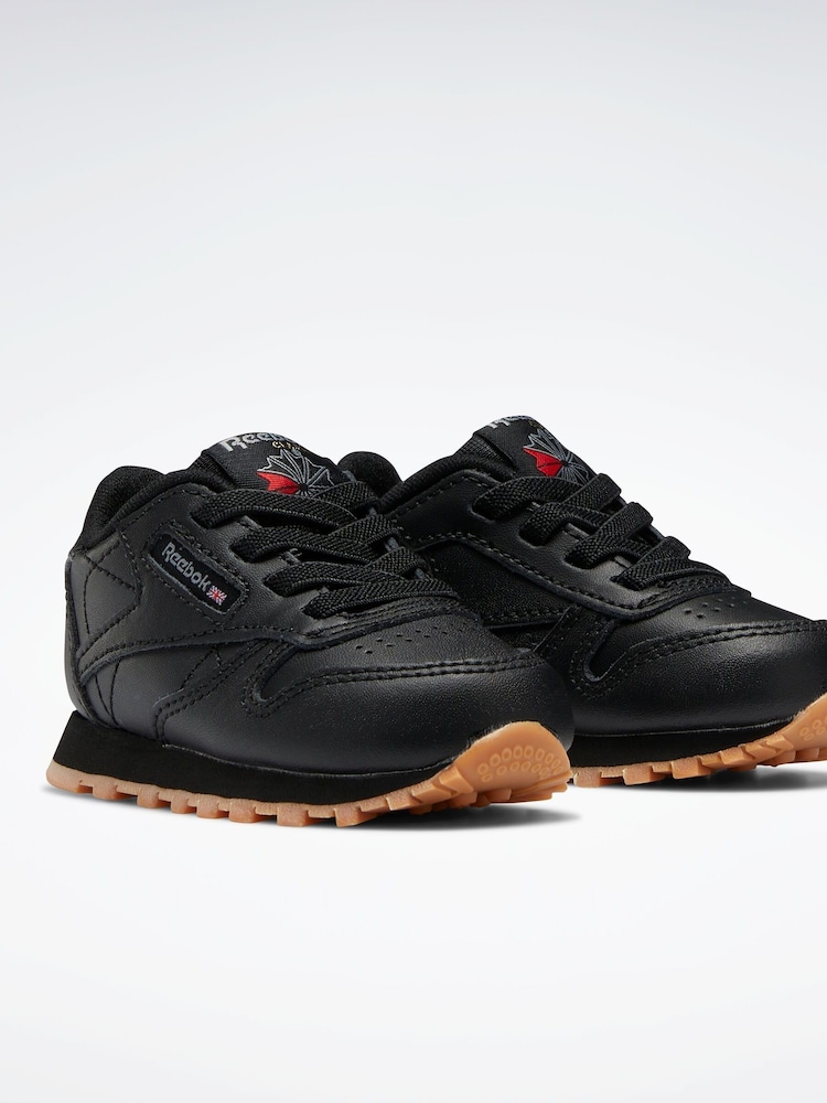 Klasické černé kožené boty Reebok - Image 2 of 5
