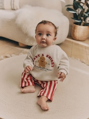 Neutral Gingerbread Baby Christmas Cosy Sweatshirt and Joggers Set (0mths-2yrs) - Image 1 of 15