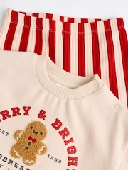 Neutral Gingerbread Baby Christmas Cosy Sweatshirt and Joggers Set (0mths-2yrs) - Image 13 of 15