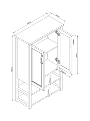 Taupe Hampshire Console Storage Unit - Image 4 of 9
