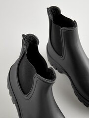 Black Chelsea Faux Fur Lined Wellies - Image 7 of 7