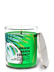 Bath & Body Works Waikiki Beach Coconut Waikiki Beach Coconut Signature Single Wick Candle 8 oz / 227 g - Image 1 of 1