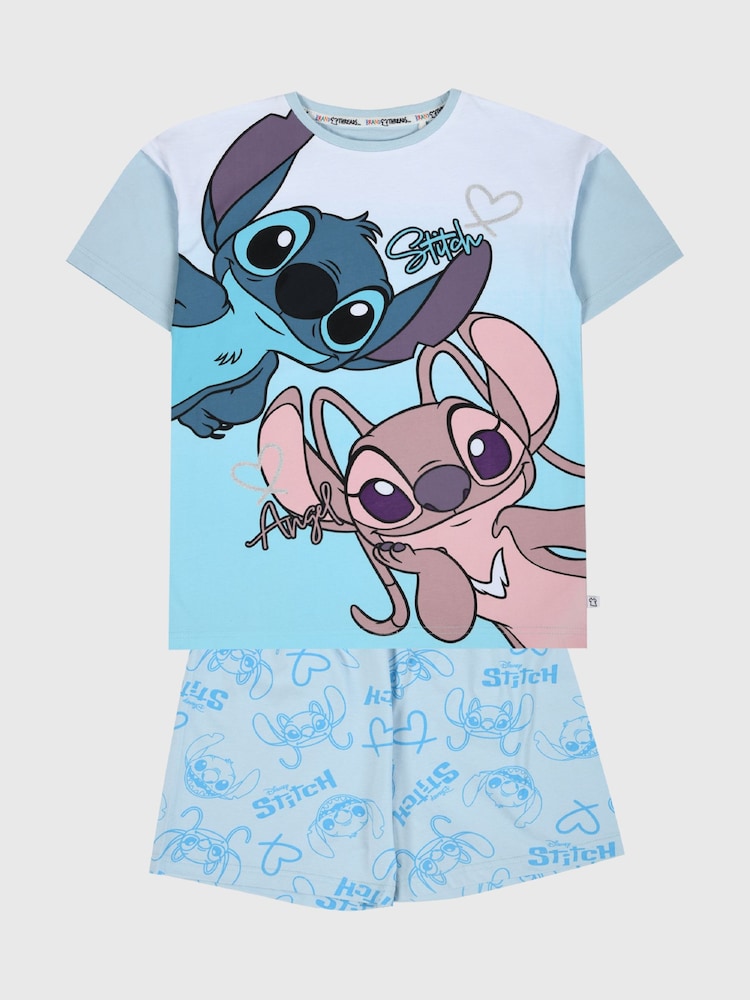 Brand Threads 100% Cotton Disney Lilo And Stitch Short Pyjama Set - Imagen 1 de 5 Brand Threads 100% Cotton Disney Lilo And Stitch Short Pyjama Set - Imagen 1 de 5