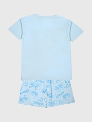 Brand Threads Blue 100% Cotton Disney Lilo And Stitch Short Pyjama Set - Image 2 of 5