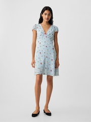 Gap Light Blue DÔEN Floral Mini Dress - Image 1 of 5