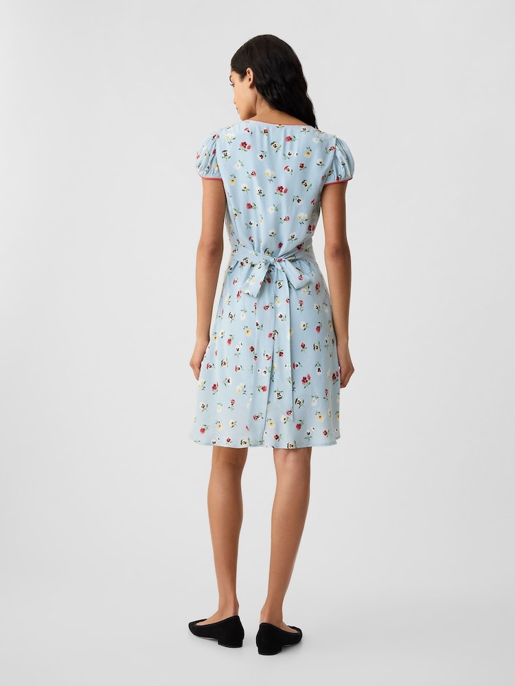 Gap Light Blue DÔEN Floral Mini Dress - Image 2 of 5