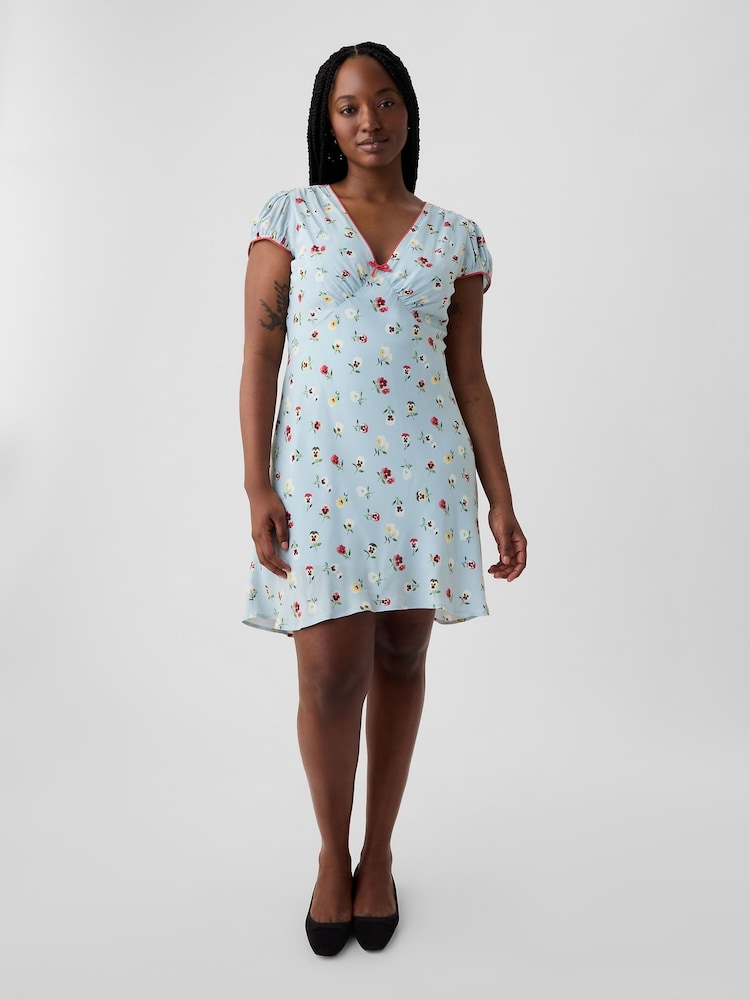 Gap Light Blue DÔEN Floral Mini Dress - Image 5 of 5