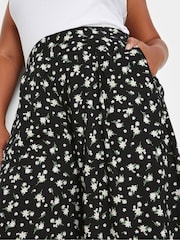 Yours Curve Black White Flat Front Culottes - Image 4 of 5