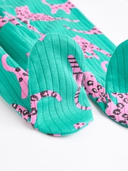 Roza/zelena - Popper dojenček 100% Cotton Sleepsuits 3 komplet (0mes-2yrs) - Slika 9 iz 11