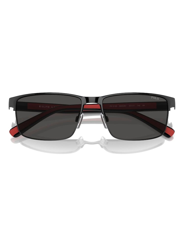 Polo Ralph Lauren Black Rectangle Sunglasses - Image 5 of 5 Polo Ralph Lauren Black Rectangle Sunglasses - Image 5 of 5