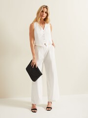 Phase Eight Cream Tia Waistcoat Jumpsuit - Image 1 of 7