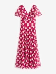 Scarlett & Jo Pink Isabelle Angel Sleeve Maxi Dress - Image 5 of 5