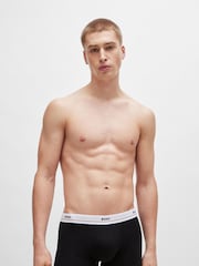 BOSS Blue Dark Stretch Cotton Logo Waistband 5-Pack Boxer Trunks - Image 5 of 7