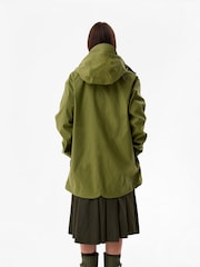 أخضر - Hunter Water Resistant Popper Fastening Raincoat - صورة 2 من 2