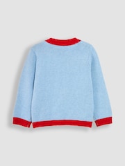JoJo Maman Bébé Blue Soldier Button Detail Jumper - Image 2 of 3