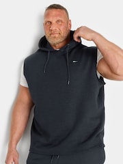 BadRhino Big & Tall Blue 100% Cotton Sleeveless Hoodie - Image 1 of 4